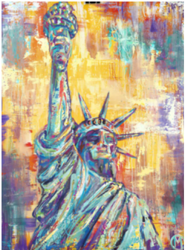 Summertime Lady Liberty (Paper Print)